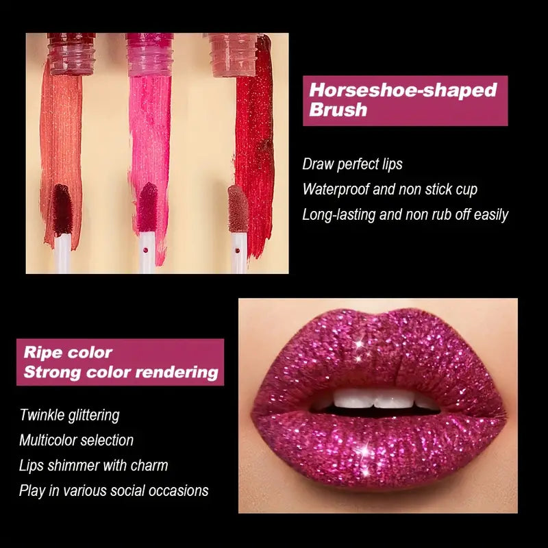💫💄🫦Brillo labial Glitter x 6 unidades🤩💫💖
