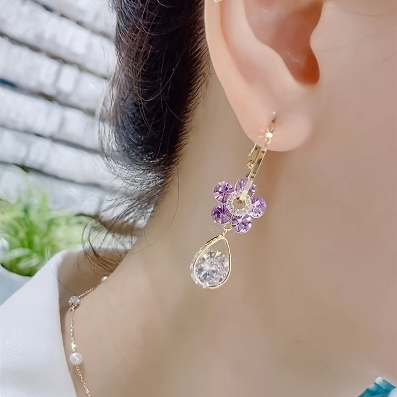 ✨Pendientes Flor De Cristal💫