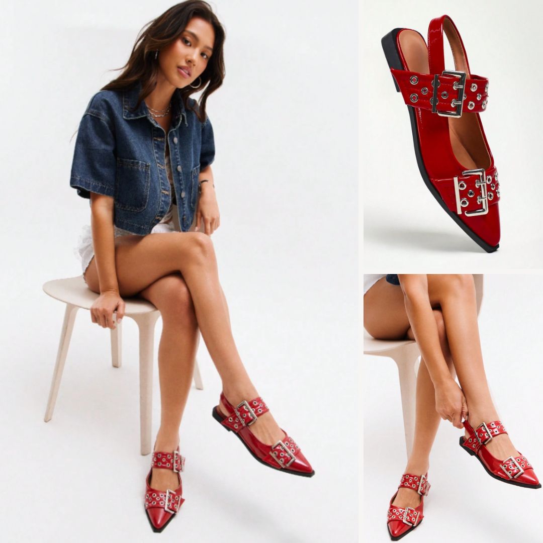 ✨💎 Flat 👡 de punta fina Rebel 💎✨