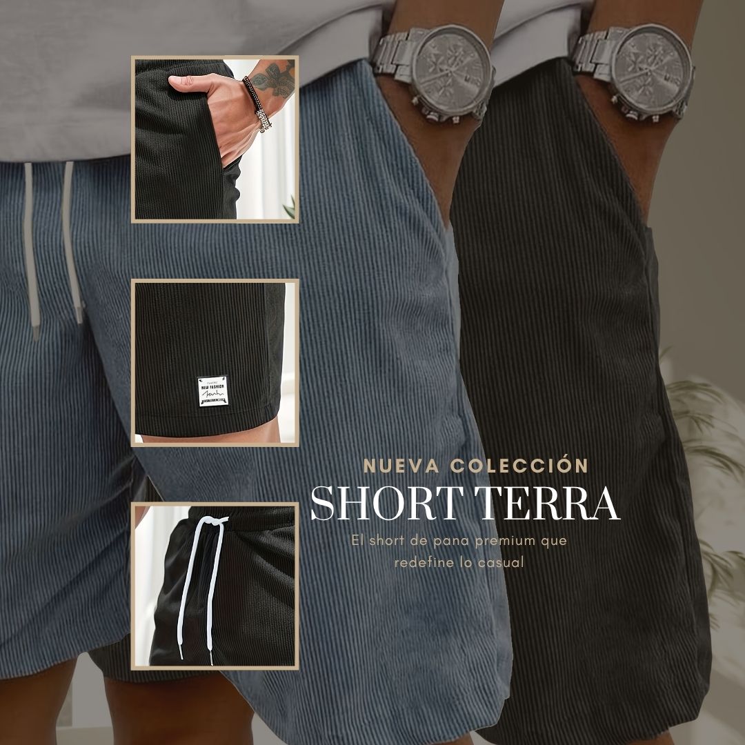 SHORT PARA HOMBRE TERRA, TEJIDO DE PANA TRANSPIRABLE,  LLEVA 2 POR $99.900