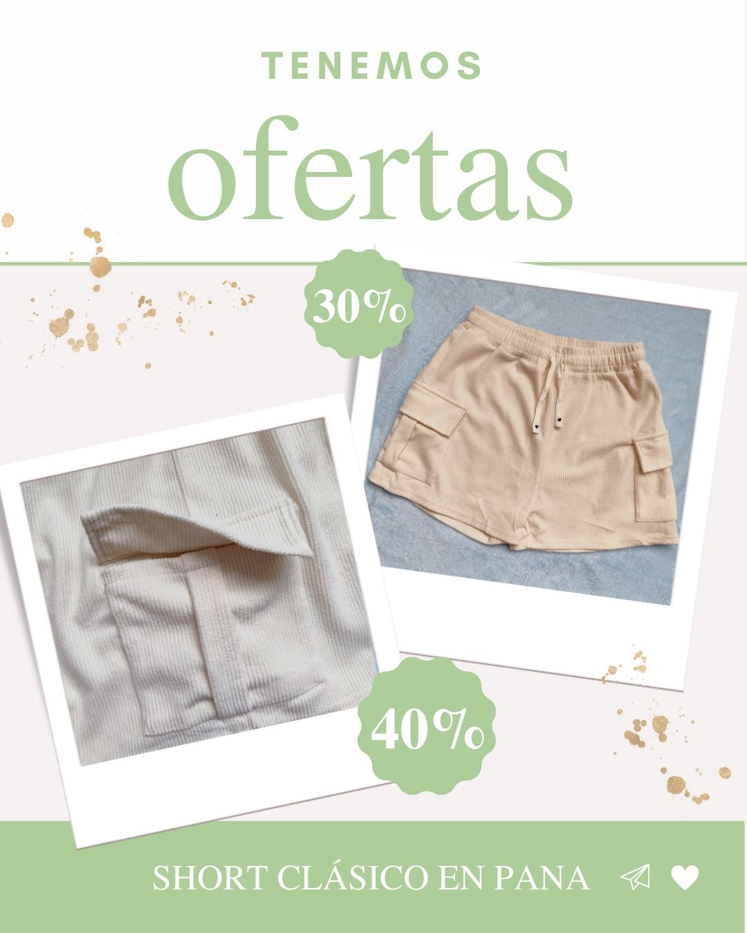 👑❤️SHORT EN PANA LUCY x 2 ❤️👑