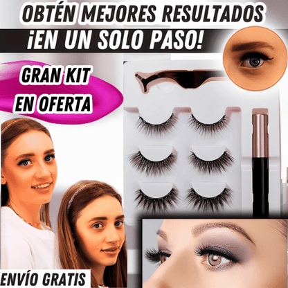 🎉🤩BEATY EYES-KIT PESTAÑAS MAGNETICAS🌟😍