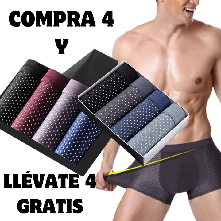 ⚡😍Calzoncillos Bóxer Transpirable de fibra de bambú premium: 👈🚨COMPRA 4 Y LLÉVATE 6 PAGO CONTRA ENTREGA🤯💫