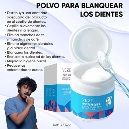 ✅💯Gran Oferta Sonrisa Brillante 🤩Polvo Blanqueador De Dientes Veze🦷✅