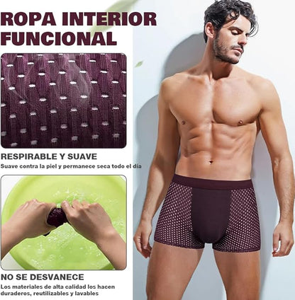 ⚡😍Calzoncillos Bóxer Transpirable de fibra de bambú premium: 👈🚨COMPRA 4 Y LLÉVATE 6 PAGO CONTRA ENTREGA🤯💫