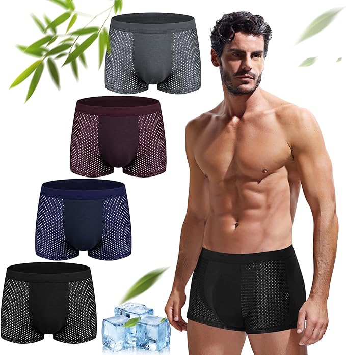 ⚡😍Calzoncillos Bóxer Transpirable de fibra de bambú premium: 👈🚨COMPRA 4 Y LLÉVATE 6 PAGO CONTRA ENTREGA🤯💫
