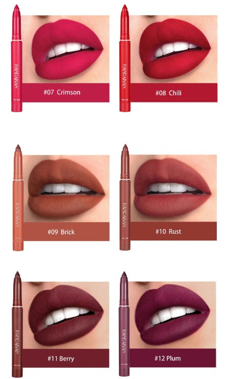 😍🔥SET DE 6 LABIALES 👄 MATE DURACION POR 24 HORAS 🎀🔥