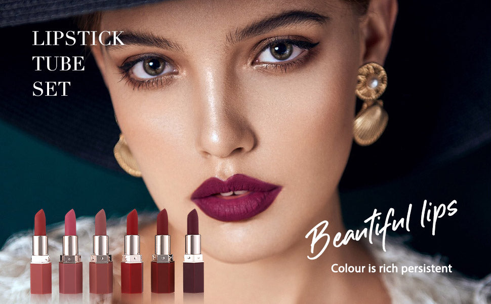 💋💫JUEGO DE 6 LABIALES MATE DE LARGA DURACION💋❤️