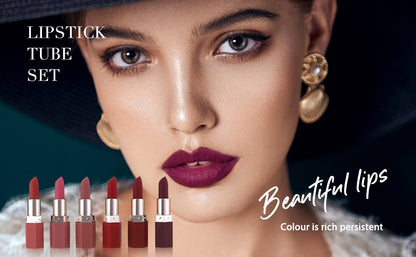 💋💫JUEGO DE 6 LABIALES MATE DE LARGA DURACION💋❤️