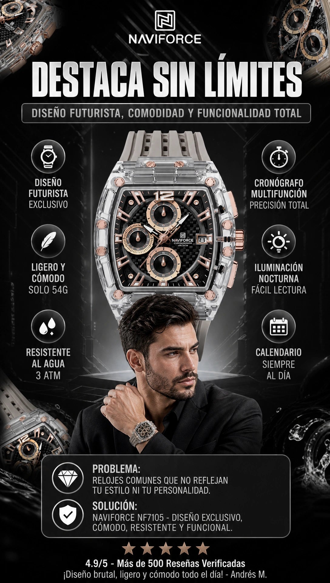 hero - Reloj Naviforce Caballero