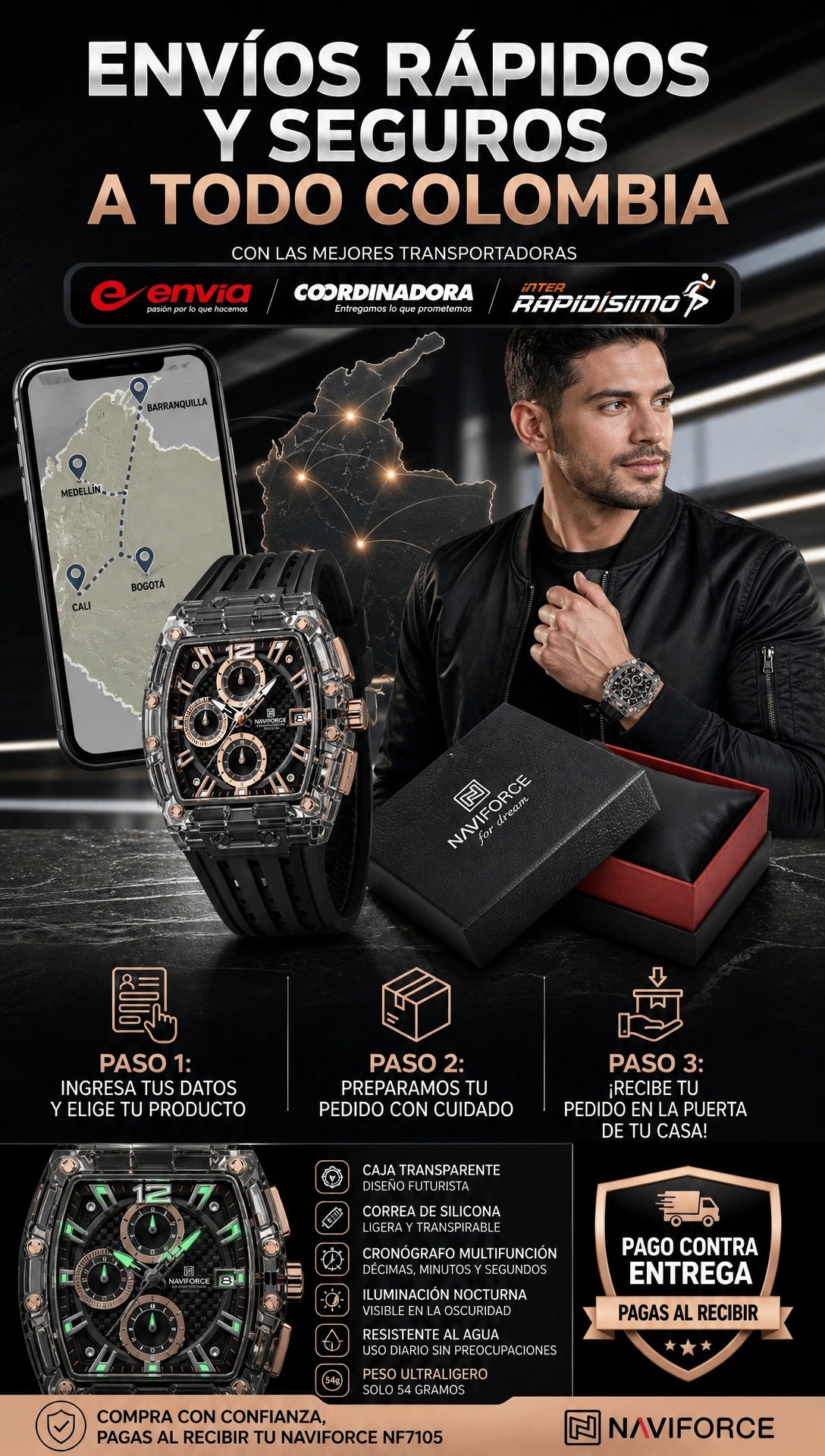 logistics - Reloj Naviforce Caballero